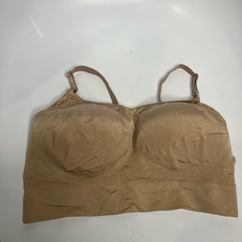 Warners tan‎ wirefree comfort bra lightly lined women's size XL